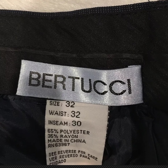 Bertucci Blue & Black Patterned Dress Pants Slacks - Picture 2 of 7